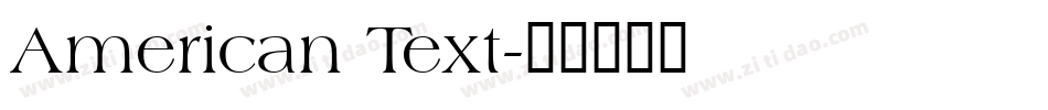 American Text字体转换